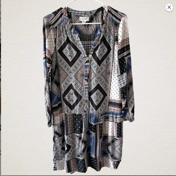 Velvet by Graham & Spencer  Boho Patchwork Dress Size S - Picture 1 of 5